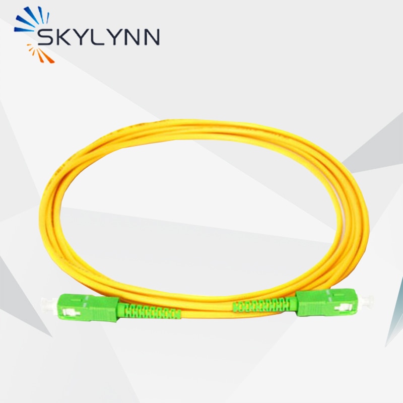 Wholesale 50PCS/BAG SC/APC-SC/APC Simplex 2.0mm Single Mode G652D OS2 Fiber Optic Patch Cord 5 Meter Length