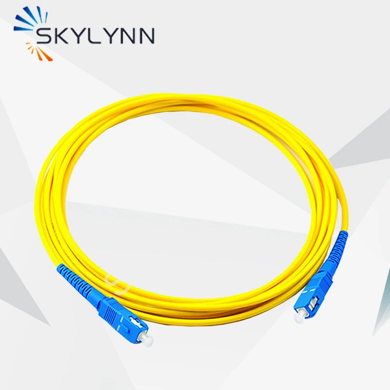 Wholesale 50PCS 3 Meter Length SC/UPC-SC/UPC Simplex 2.0mm Single Mode OS2 G652D Fiber Optic Patch Cord Cable