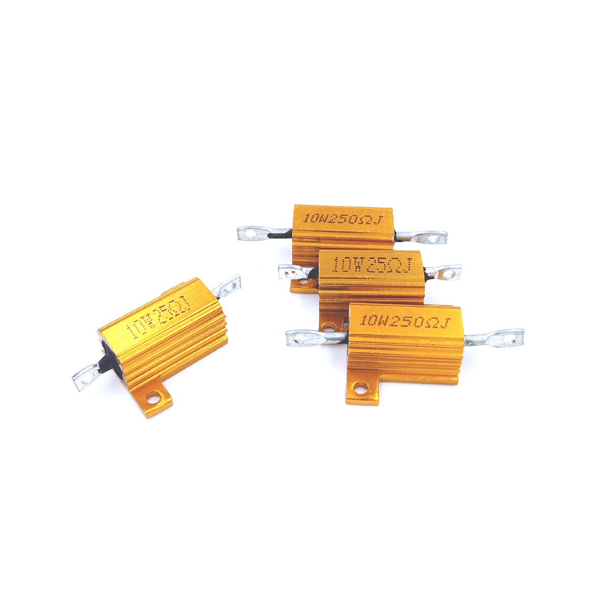 180R 180 180ohm 27R 27 27ohm R Ohm 10W Watt Gold Tone Wirewound Aluminum Power Metal Shell Case Resistance Resistor RX24