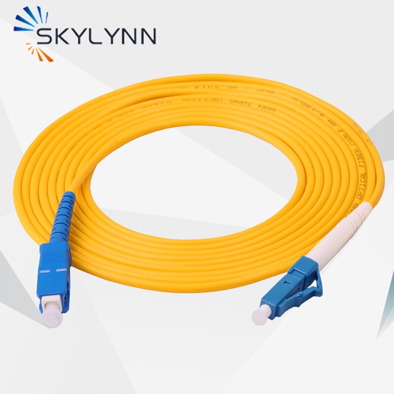 20 Meter Long Length SC/UPC-LC/UPC Simplex Single Mode G652D OS2 Fiber Optic Patch Cord 20 PCS/Bag