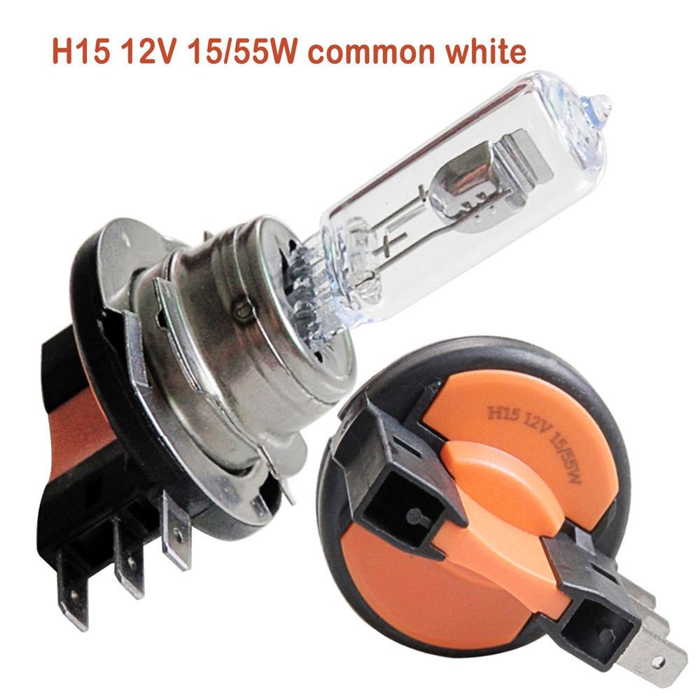 12V Halogen Lamp Bulbs 55W Transparent DRL H15 white Replacement Parts Fog Lights/High Beam Headlig Bulbs For Audi BMW BENZ