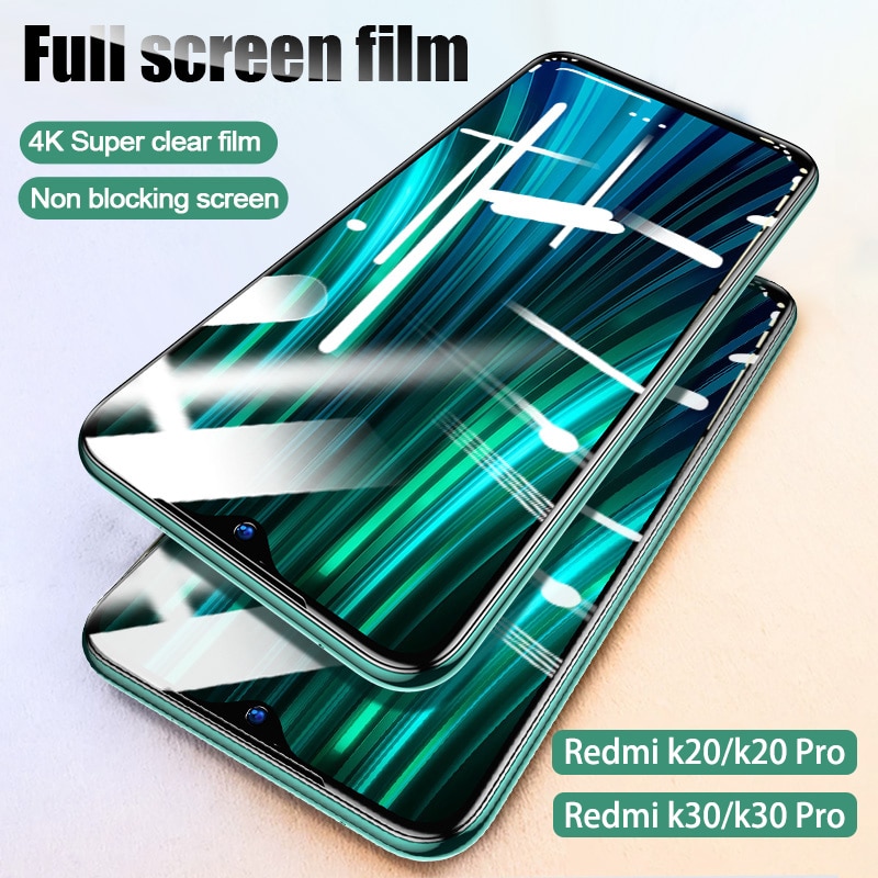 Genuine Full Cover protective Black Glass For Redmi K20 K30 K 20Pro K30Pro Screen Protector HD Redmi30 k 30 pro readmi20 k20Pro