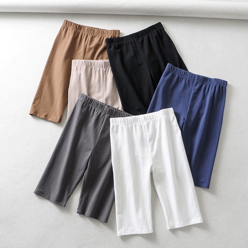 Sexy Women Skinny Pants Cotton High-Waist Short Elastic Knee-Length Slim Casual Loose Wear Yoga Sports Solid Bottoms