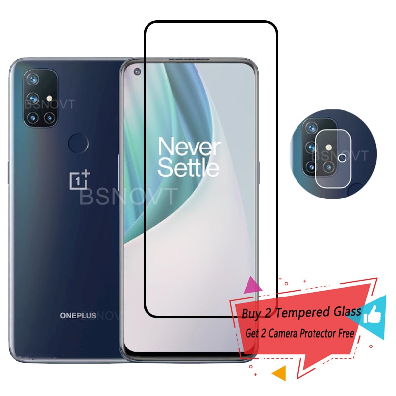 2PCS Glass For OnePlus Nord N10 5G Screen Protector Full Cover Tempered Glass For OnePlus Nord N10 5G Glass For OnePlus Nord N10
