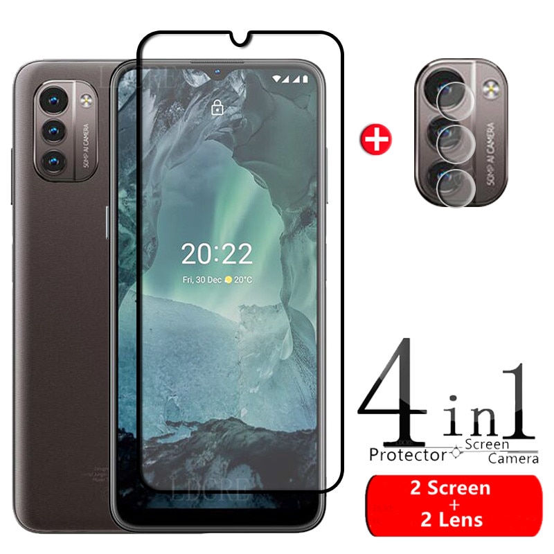 4-in-1 For Nokia G21 Glass For Nokia G21 Glass For Nokia G21 Tempered Glass 9H HD Screen Protector Film For Nokia G21 Lens Glass