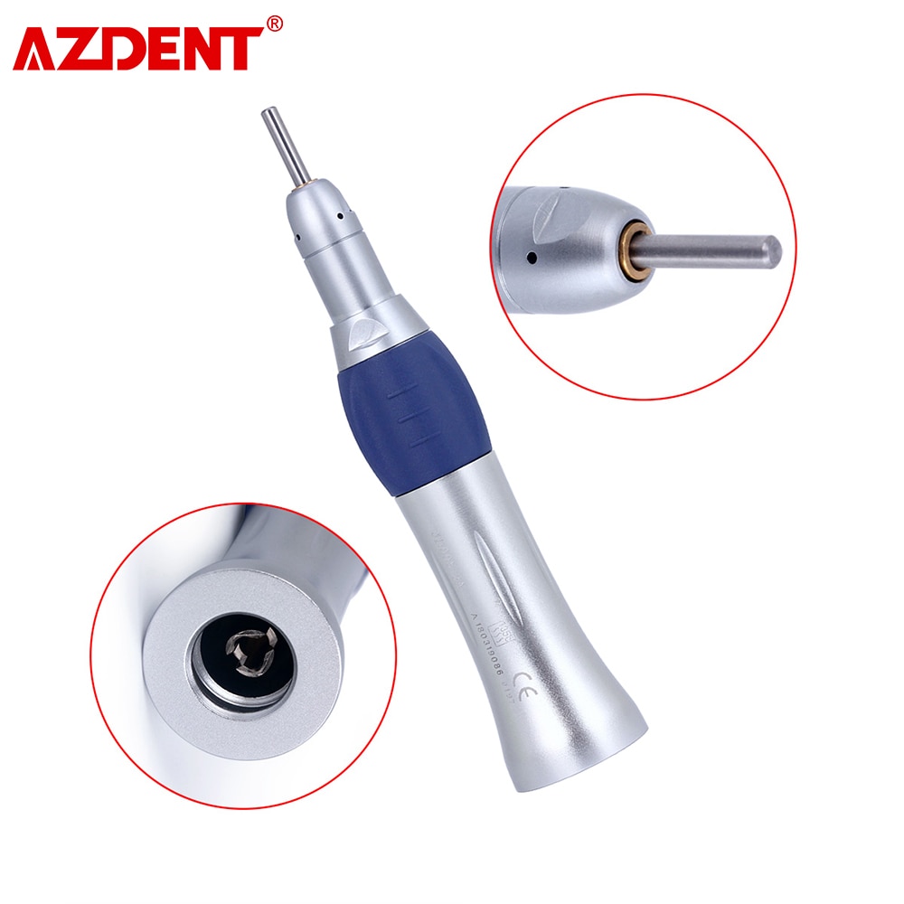 AZDENT Dental Straight Nose Cone Low Speed Handpiece Ratio 1:1 for Lab E-type Motors