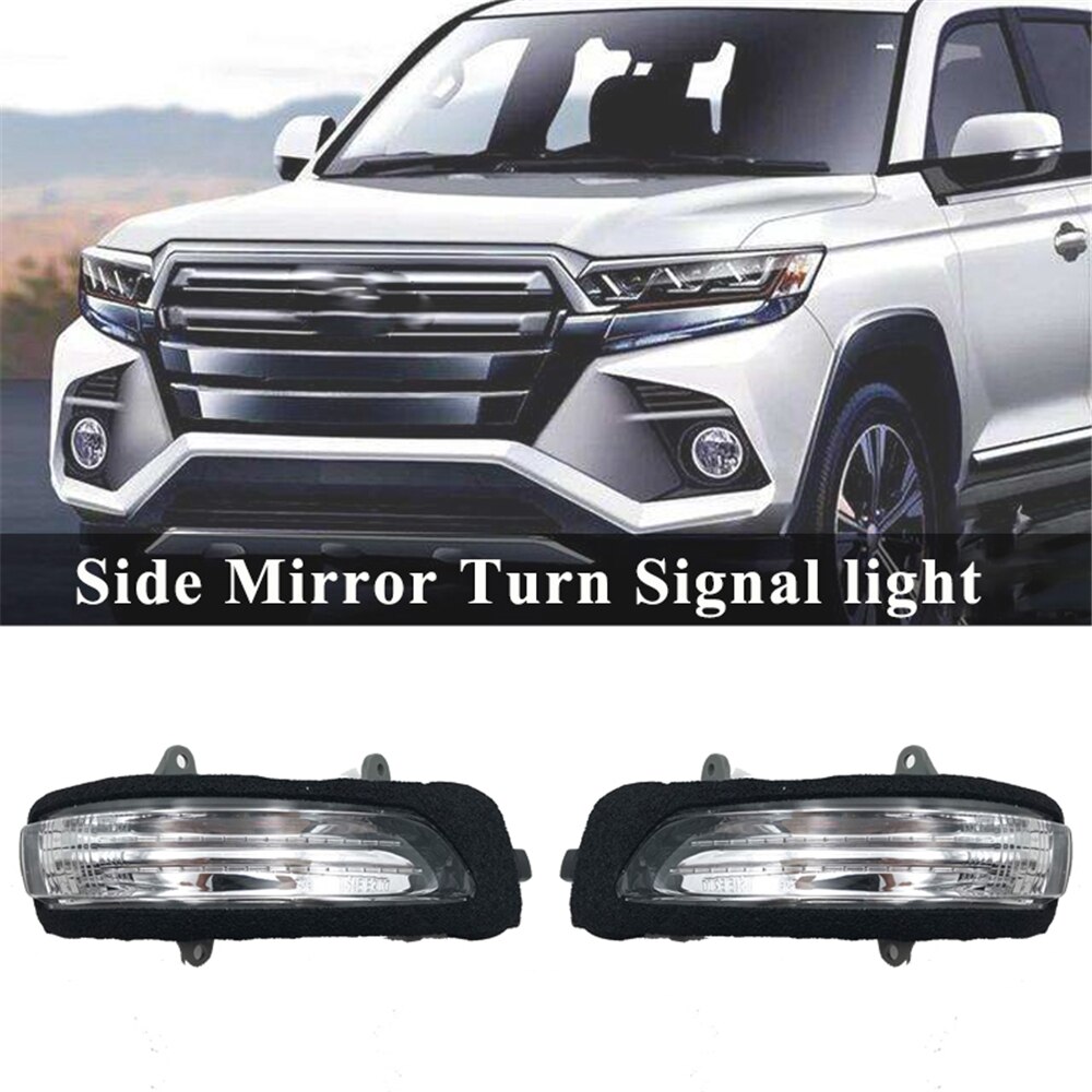 Car Door Wing Side Mirror Indicator Turn Signal Blinker Right + Left For LAND CRUISER PRADO 2009-2016/ CRUISER 2012-2017