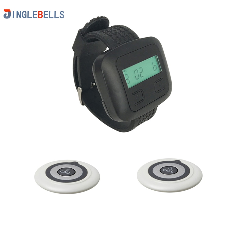 Battery Management System Buttons Transmitter Wristwatch Pager Receiver 433.92MH For Restaurant