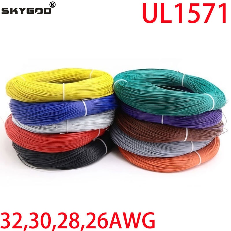 UL1571 Electronic Wire 32 30 28 26 AWG Flexible Cable PVC Insulated Tin-plated Copper Environmental LED Line DIY Cord