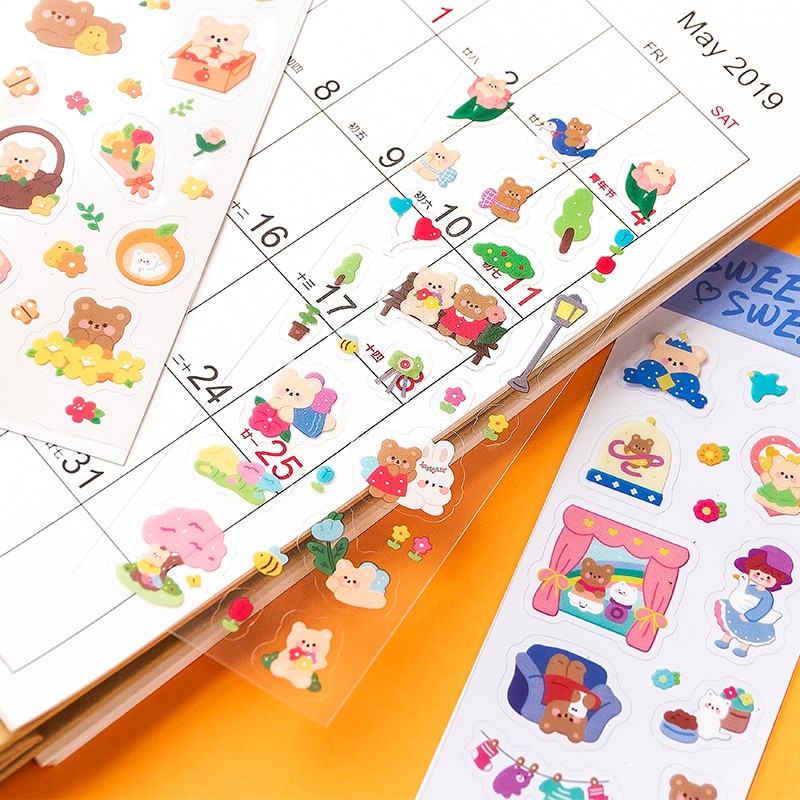Mohamm 1 Sheet Romantic Series Decoration PVC Tape Creative Scrapbooking Stationary School Supplies