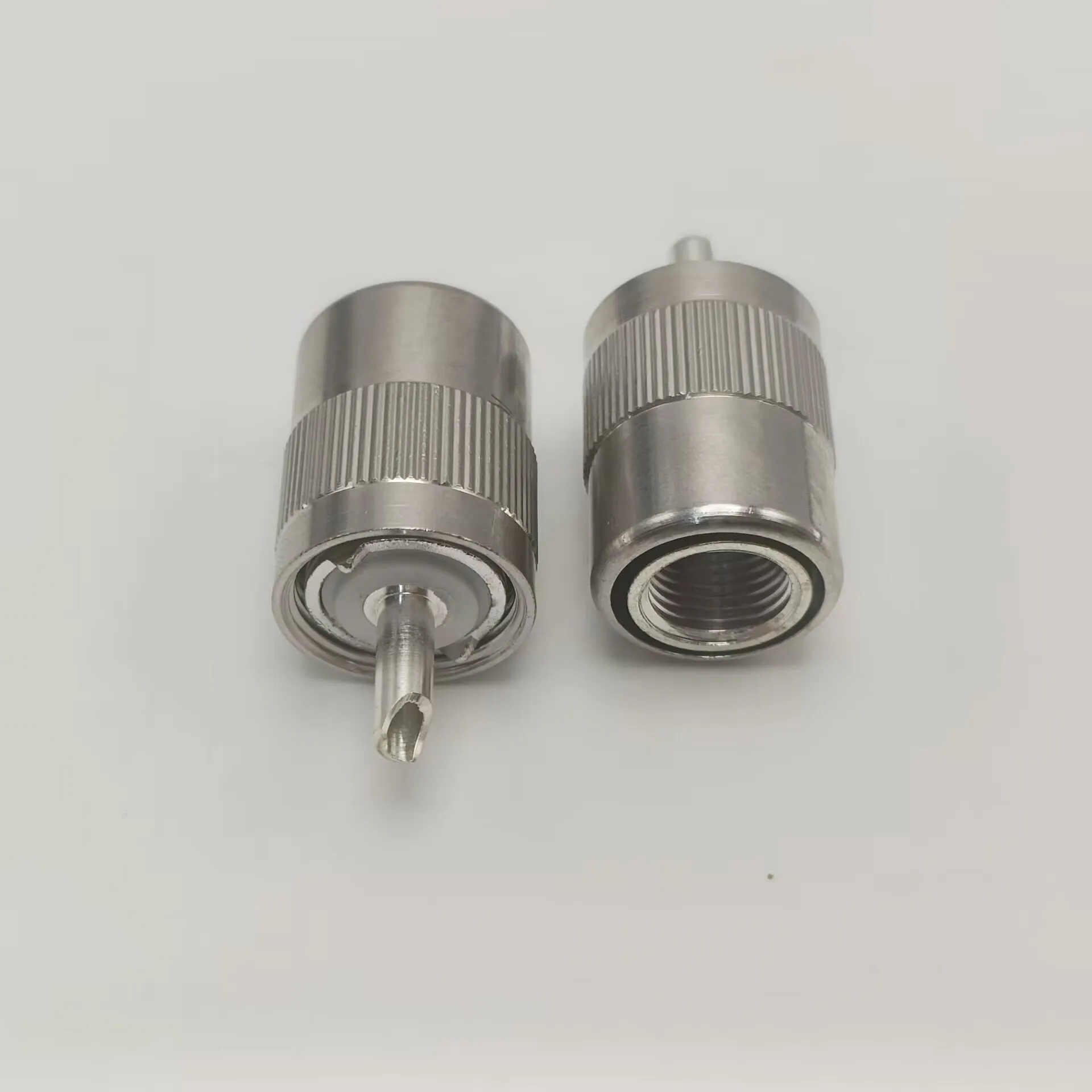 20pcs Connector UHF Male PL259 Plug Solder RG5 RG6 5D-FB LMR300 Cable Silver adaptor
