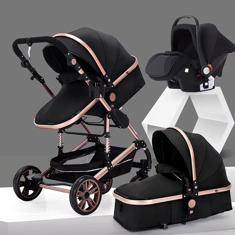 Baby Stroller ,Portable Baby Carriage,Fold Pram,Aluminum Frame High Landscape Stroller,for Newborn Baby trolley car seat