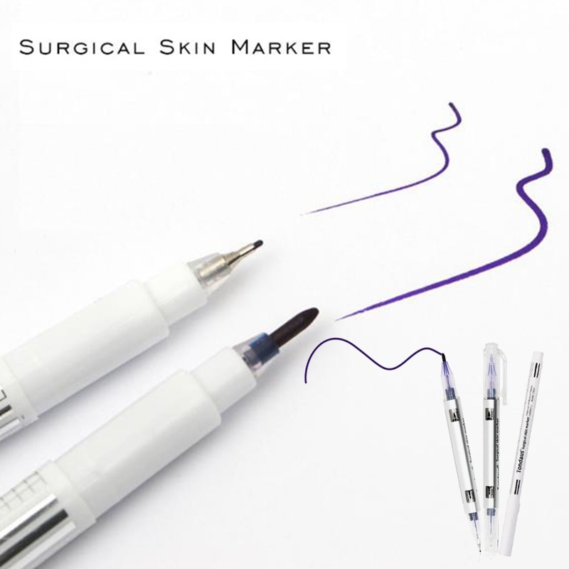 Surgical Eyebrow Skin Tattoo Marker Pen Tool Accessories Tattoo Marker Pen With Measuring Ruler Microblading Positioning