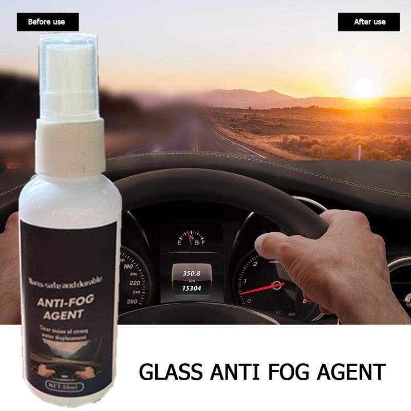 30ml Automotive Glasses Cleaner Defogging Anti-fog Agent Nano Hydrophobic Spray U2JA