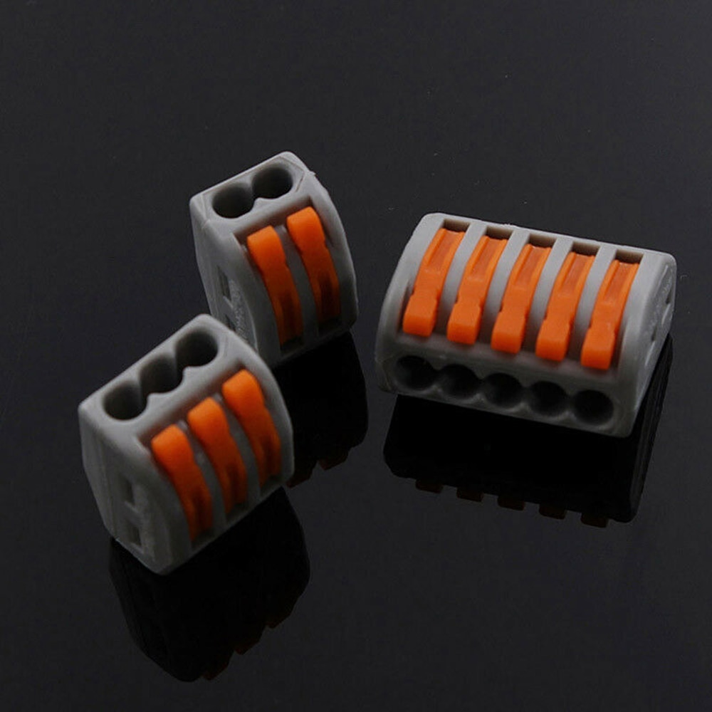 5PCS/bag Mini Fast Wire Cable Connectors Universal Compact Conductor Spring Splicing Wiring Connector Push-in Terminal Block