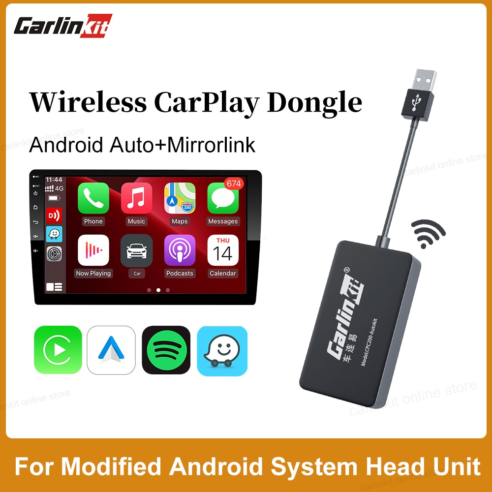 Carlinkit Wired/Wireless CarPlay Wireless Android Auto Dongle Mirror For Modify Android Screen Car Ariplay Smart Link IOS 14 15