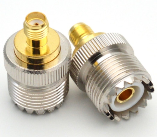 5pcs UHF Female to SMA Female PL-259 SO-239 RF Coax Adapter Connector High Quanlity