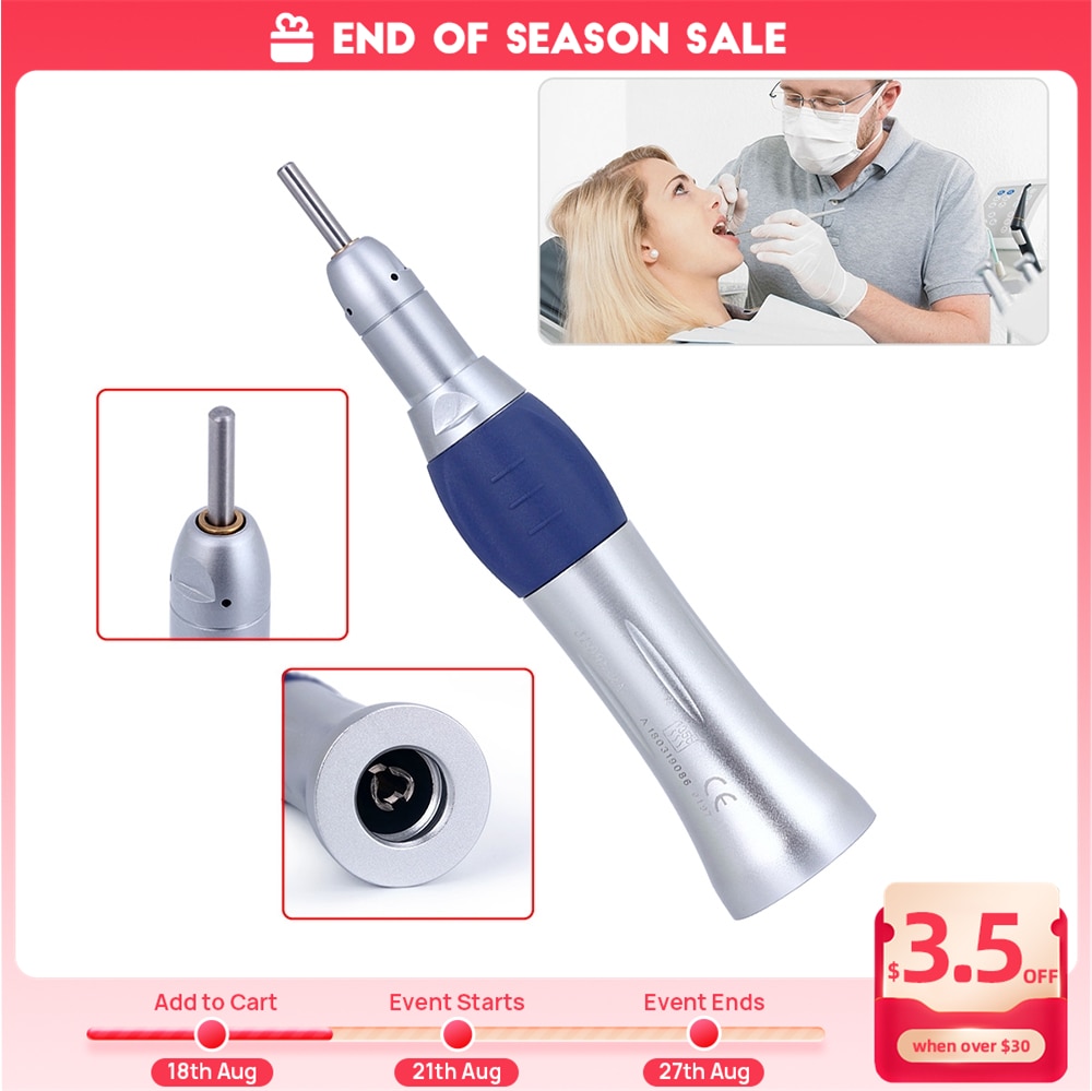 AZDENT Dental Low Speed Handpiece Straight Nose Cone for E-type Motor Dentistry Tool Laboratory Instrument