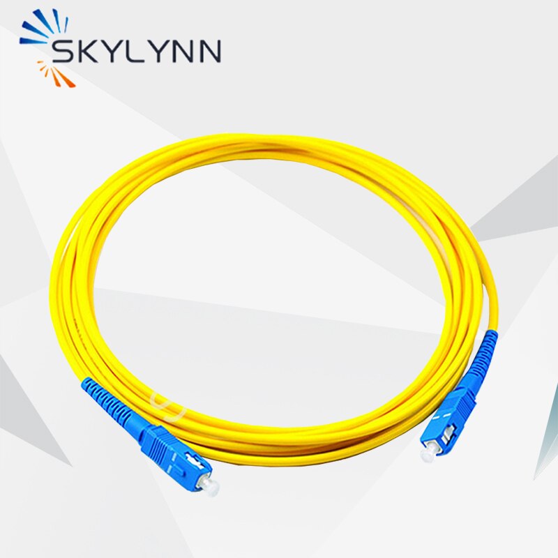 10PCS LSZH SC/UPC-SC/UPC Fiber Optic Patch Cord, 5 Meter SM G652D/G657A1/G657A2 SX Core 3.0mm Telecom Jumper Cable IL≤0.3db
