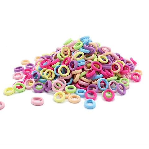 Cute 100pcs/lot Kids Colorful Hair Rope Elastic Hair Bands Mini Hair Rings Rubber Band for Baby Girls Woman Headwear Accessories