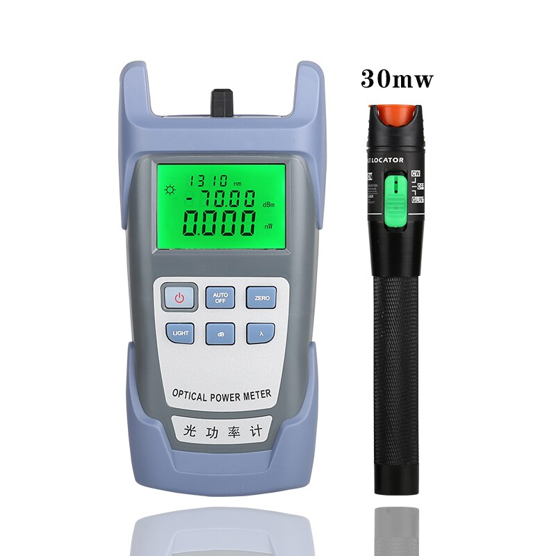 2 in1 kit de ferramentas fibra óptica ftth vfl fibra óptica power meter 70 10+ 10dbm e 30 mw localizador visual de falhas caneta