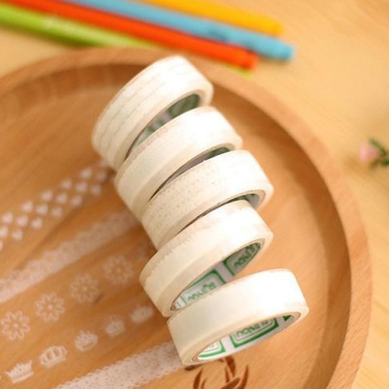 3 Rolls DIY Paper Lace Decorative Sticky Paper Masking Tape Self Adhesive Home Decoration Accessories
