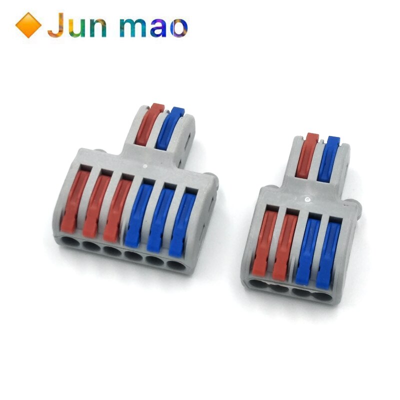 1pcs/lot Wire Connector 2 In 4/6 Out Wire Splitter Terminal SPL-42/62 Compact Wiring Cable Connector Push-in Conductor