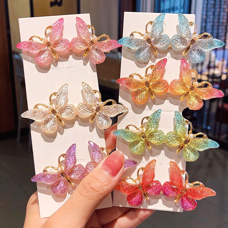Fashion Butterfly Hair Clips for Baby Girls Hairpins Hair Accessories Korean Hair Clips & Pins Headband Barrette Women Kids