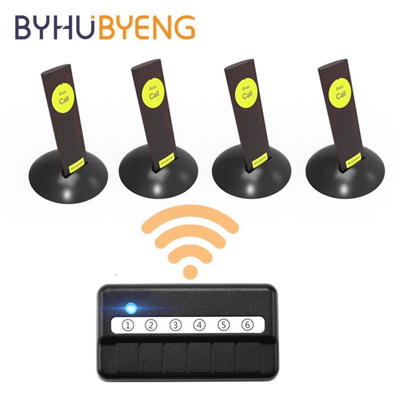 BYHUBYENG Wireless Office Bell System Called By Boss Receiver Remind Secretary Paging Hotel Waiter Pantalla Led Keyboard