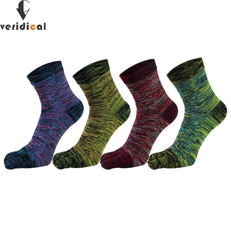 Summer Autumn Colorful Man Short Socks With Toes Street Fashion Soft Cotton Harajuku Happy Five Finger Socks Novelty EU 38-44