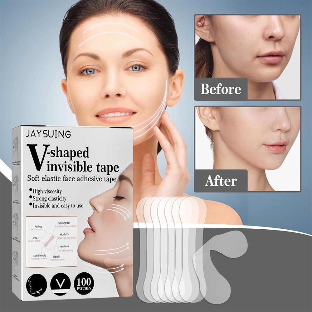 100Pcs/pack Invisible Patch Face-lifting Shrink Sticker Lighten Fine Lines Reduce Wrinkles Paste Facial Sagging Skin Tight Chin