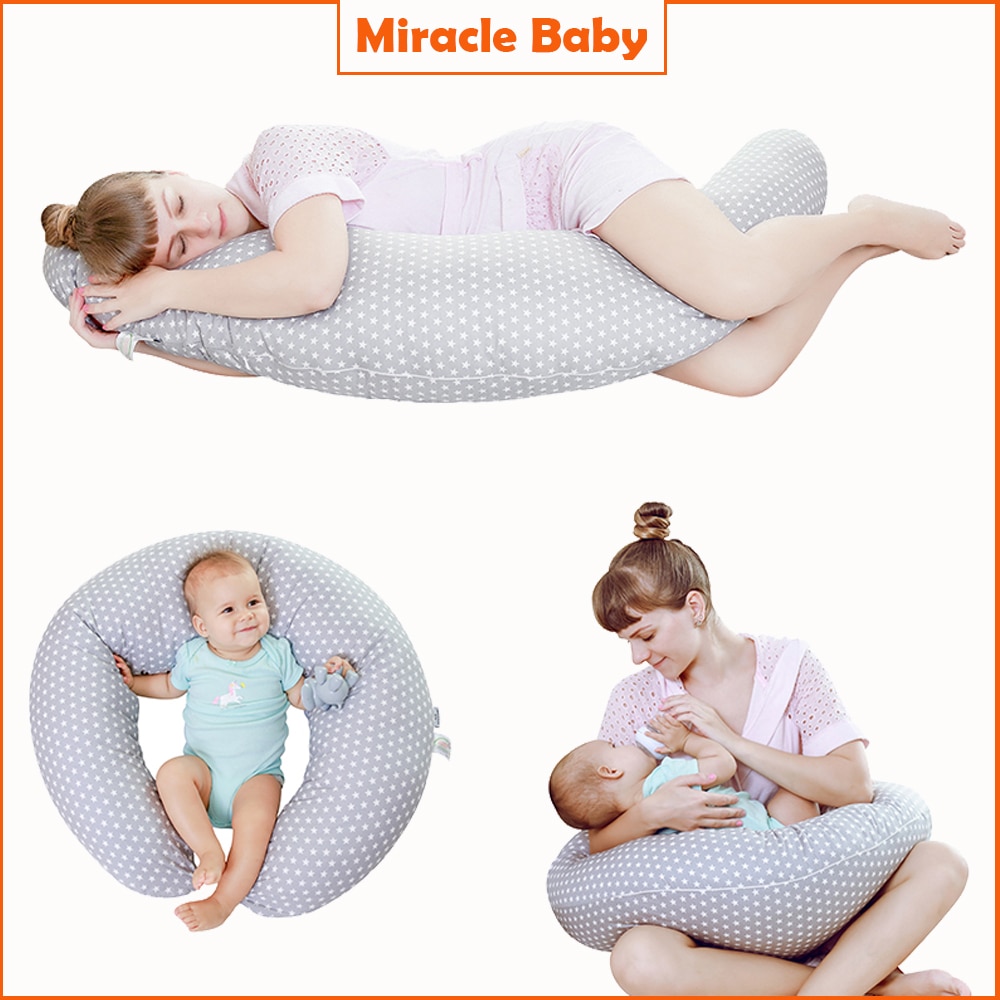 Miracle Baby Washable Cover Cushion Infant Baby Care Pillow Cover Nursing Baby Breastfeeding Pillow Nursing Slipcover Protector