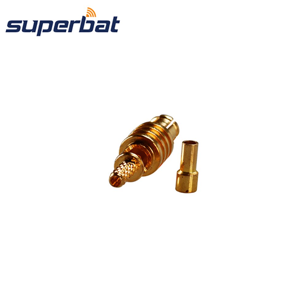 Superbat MCX Male Crimp for 1.13mm Cable Straight RF Coaxial Connector Goldplated
