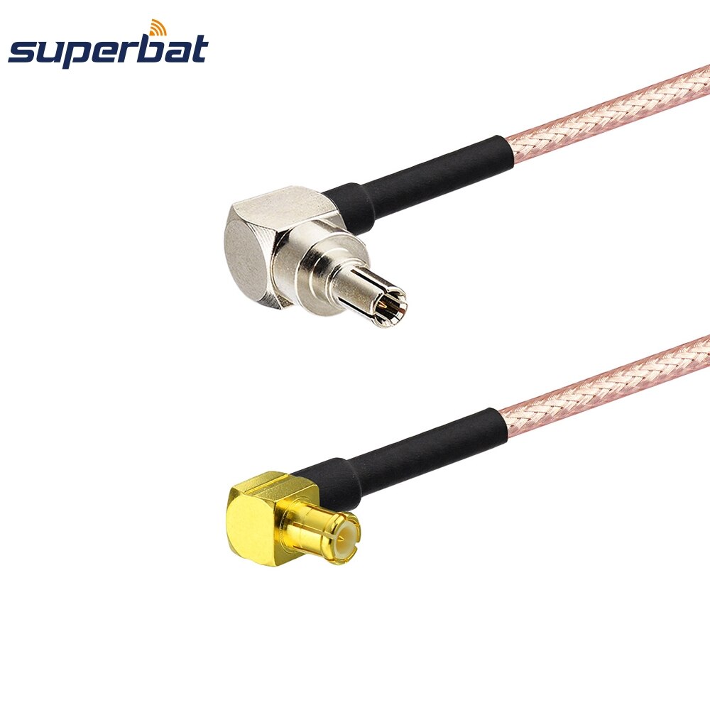 Superbat CRC9 Plug Right Angle to MCX Male Right Angle Pigtail Cable RG316 15cm RF Coaxial Cable