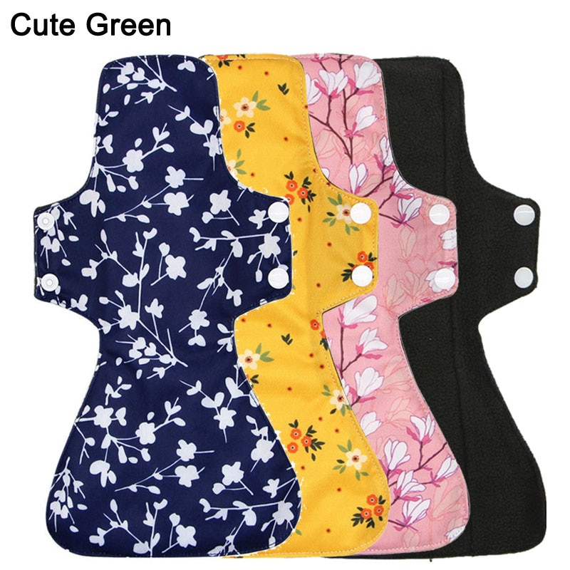 Night Use Heave Flow Reusable Menstrual Pad Waterproof PUL Feminine Hygiene Panty Liner Bamboo Charcoal Washable Sanitary Napkin