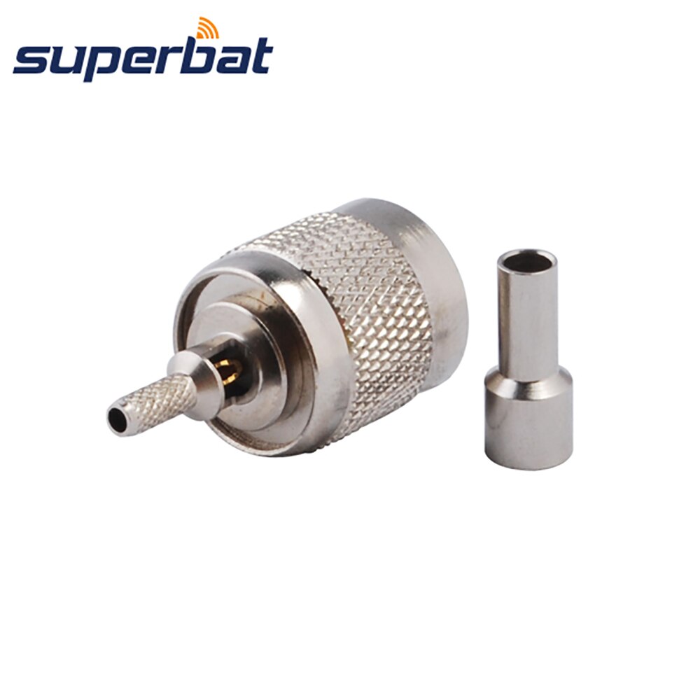 Superbat RP-TNC Crimp Male(Female Pin) RF Coaxial Connector for Cable RG174 RG316,LMR100,1.13,1.37mm Cable