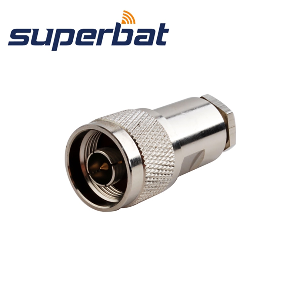 Superbat 10pcs N Clamp Male RF Coaxial Connector for Cable RG58,RG142,RG400,LMR195