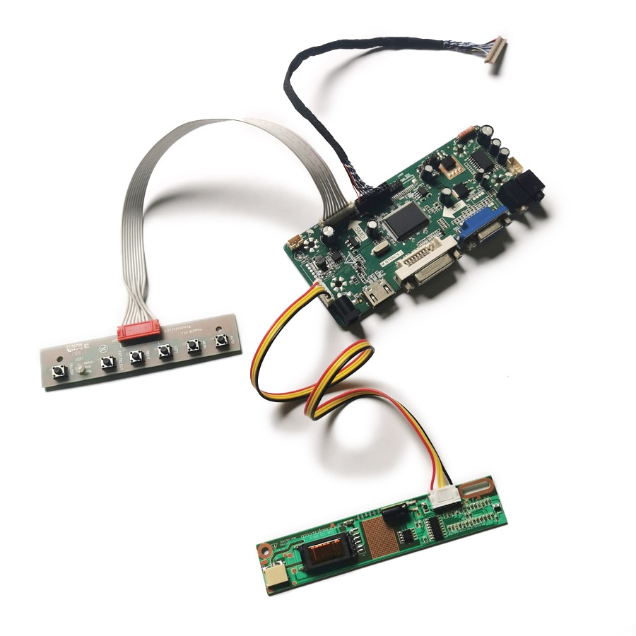20-Pin 1CCFL 1024*768 VGA+DVI M.NT68676 For TX36D79VC1CAB/TX34D62VC1CAC/TX31D67VC1CAA LVDS Display Controller Board DIY Kit