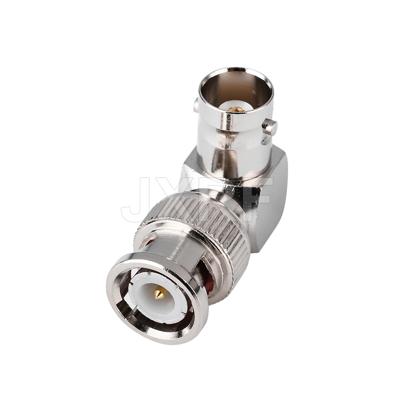 JXRF Coaxial Adapter 90 Degree BNC male to BNC female Right angle Connector