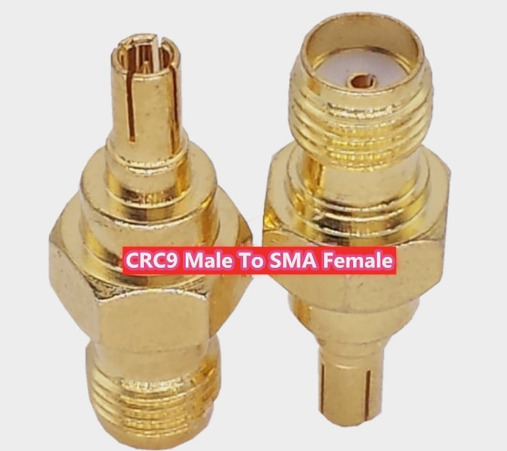 10PCS New SMA Female To CRC9 Male Plug SMA To CRC9 Connector Socket GOLD Plated Brass Straight Coaxial RF Adapters