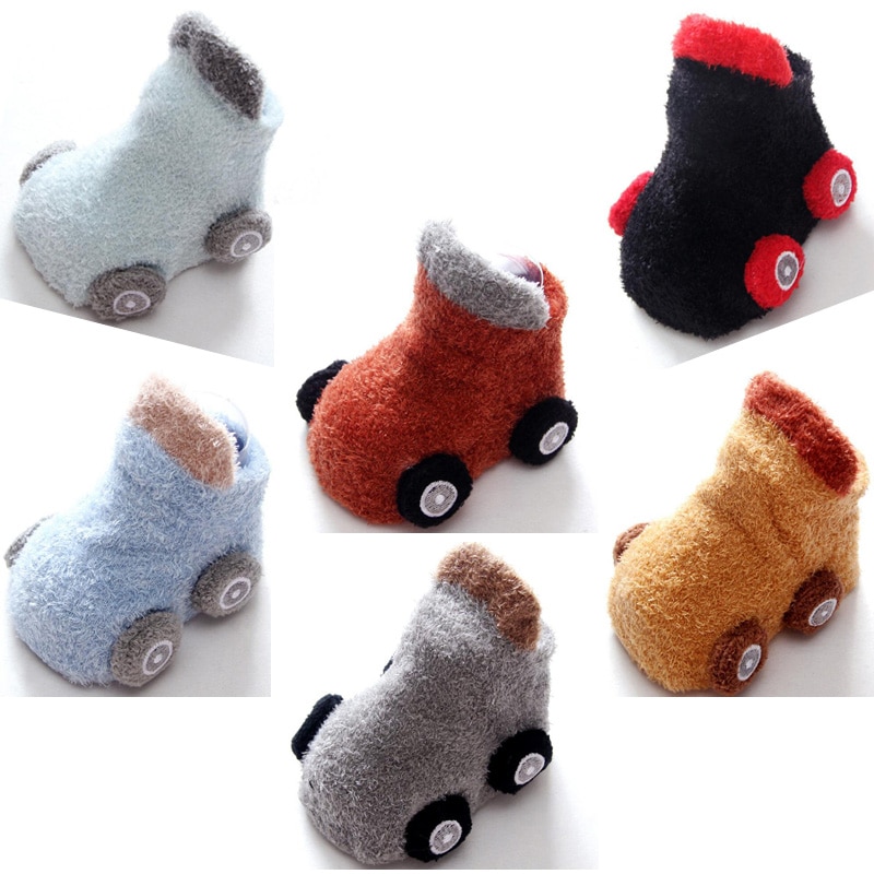 New Cartoon Car Baby Toddler Sock Autumn Winter Warm Non-slip Baby Sock