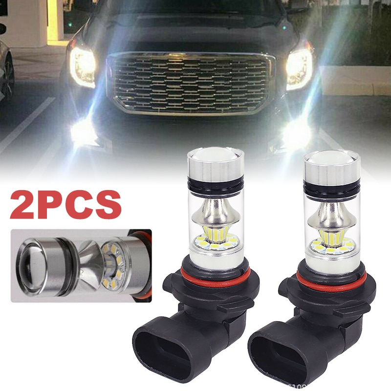 2Pcs H10 HB3 9140 9145 9005 LED Bulbs 6000K White Driving DRL Fog Light Bulbs Daytime Running Light Front Foglamp Auto Led Light