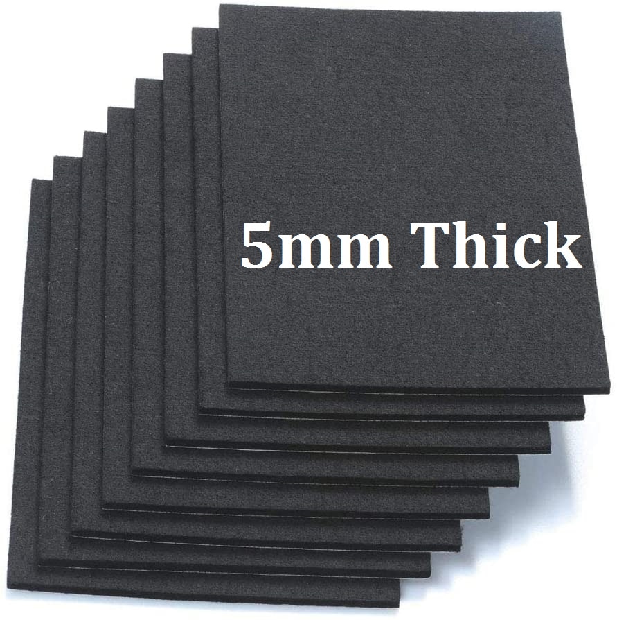 Size 20*15cm Sticky Back Self Adhesive Heavy Duty Black Felt Sticker Thick 5mm 1/2/3/4/5/10 - You Choose Quantity
