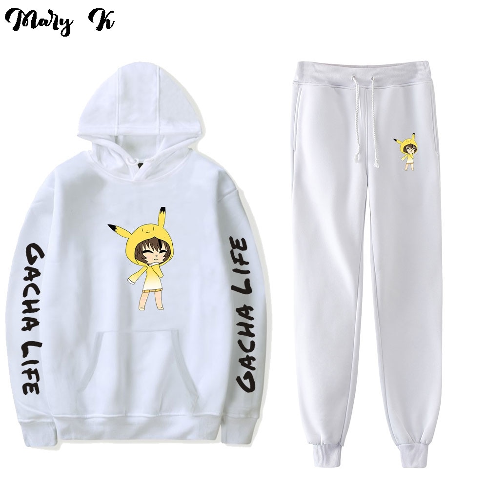 2020 New Arrival Gacha Life Two Piece Set Women/Men Hoodies+Long Pants Pullover Fashion Harajuku Autumn Winter Suit