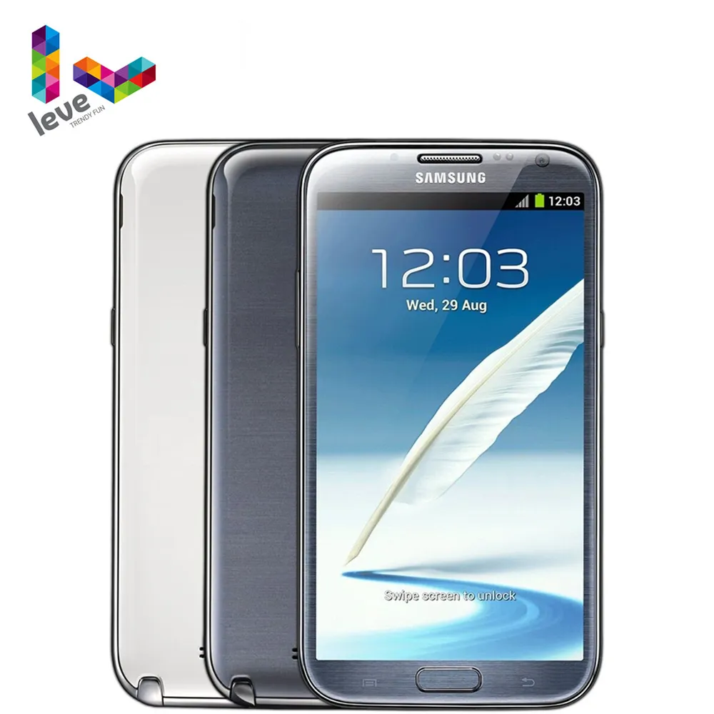 Samsung Galaxy Note II N7100 Unlocked Mobile Phone 2GB RAM 16GB ROM Quad Core 5.5'' 8MP 3G WCDMA Original Android Smar