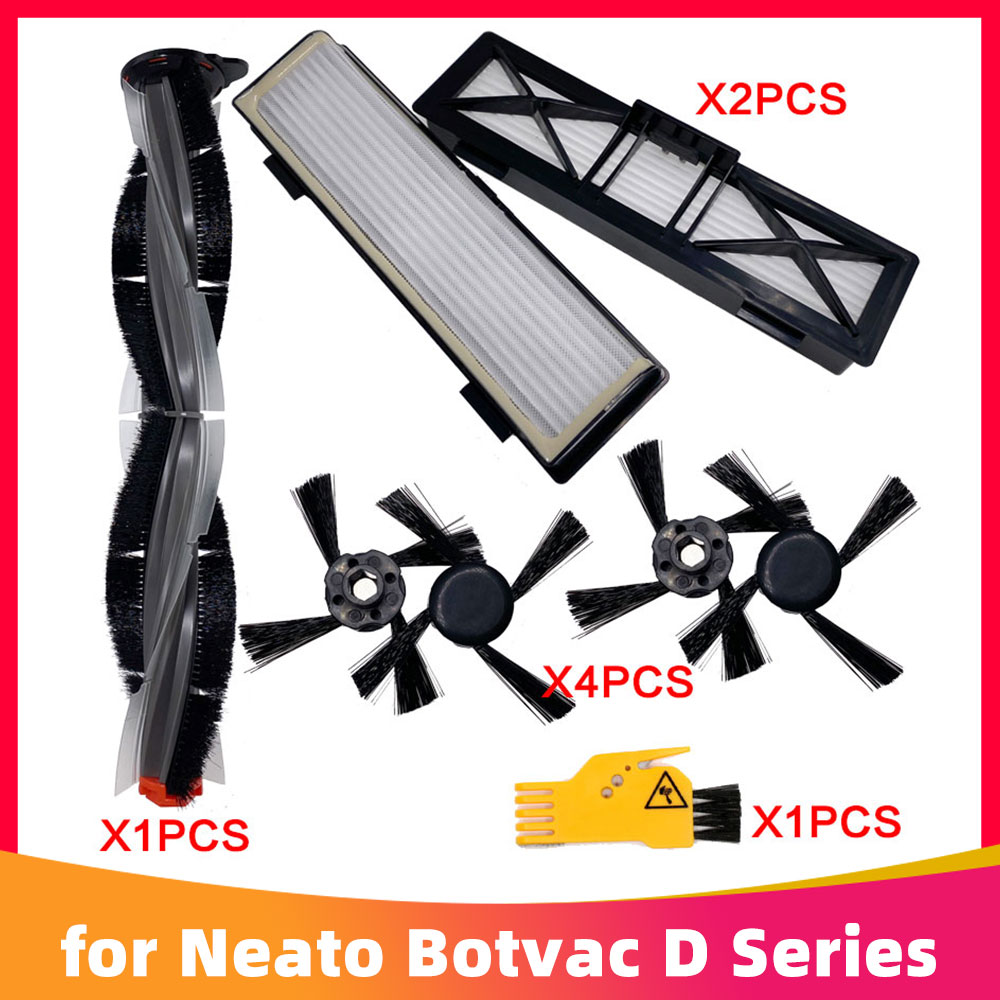 Spare Parts For Neato Botvac D Series D3 D4 D5 D6 D7 D70E D75 D80 D85 D9 D10 Robot Vacuum Cleaner Roller Side Brush Hepa Filter