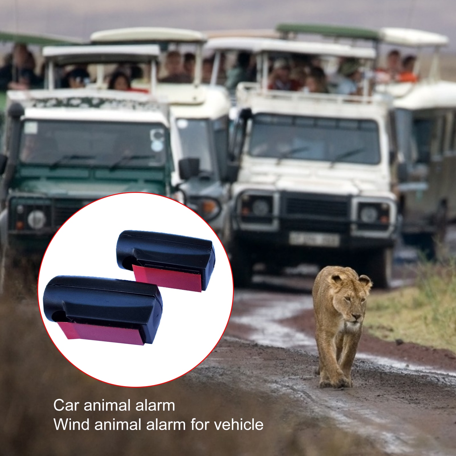 2pcs Deer Whistle Device Bell Automotive Black Animal / Deer Warning Whistles Universal Auto Safety Alert Device