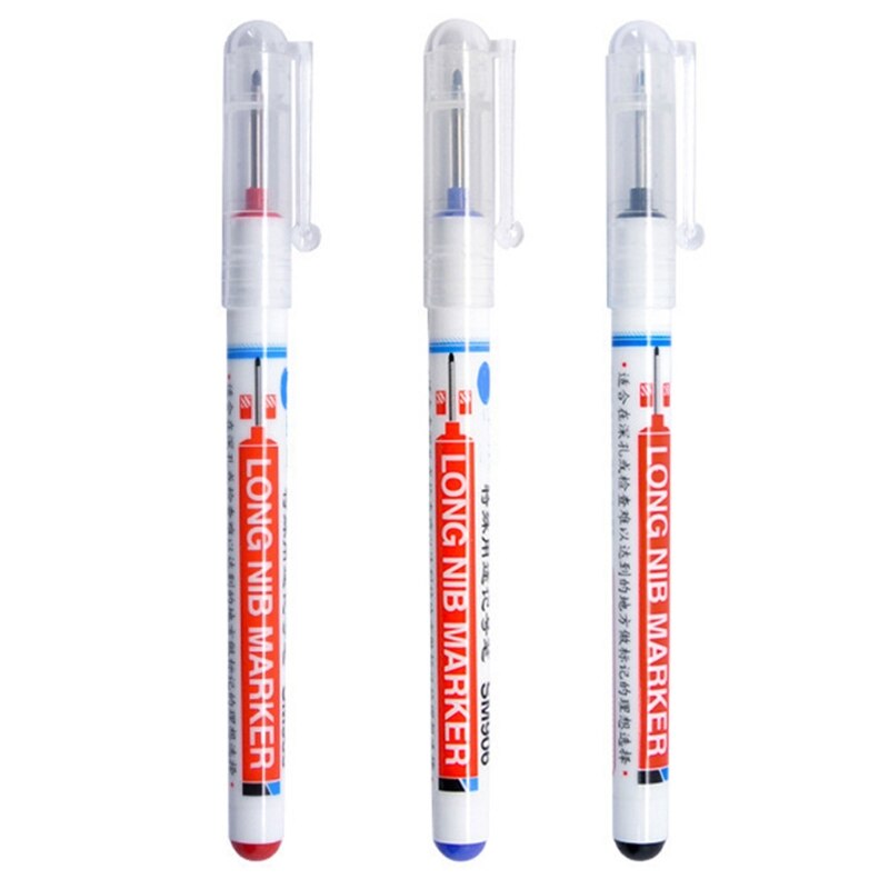 Long Head Markers Bathroom Woodworking Decoration Multi-purpose Deep Hole Marker Pens