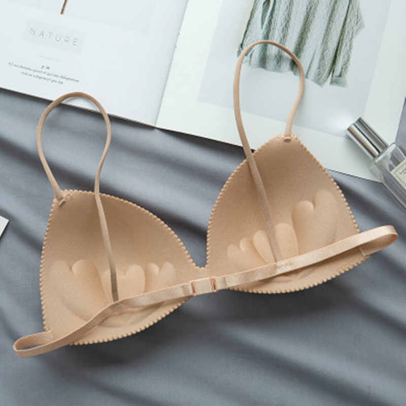 New fashionBralette seamless sexy underwear simply push up theback of the bra button pull together the underwear small bra woman