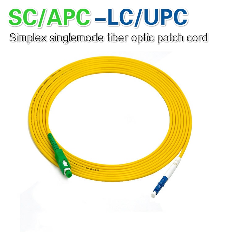 SC/APC - LC/UPC 10PCS/bag Simplex singlemode fiber optic patch cord 2.0mm or 3.0mm SC APC LC UPC